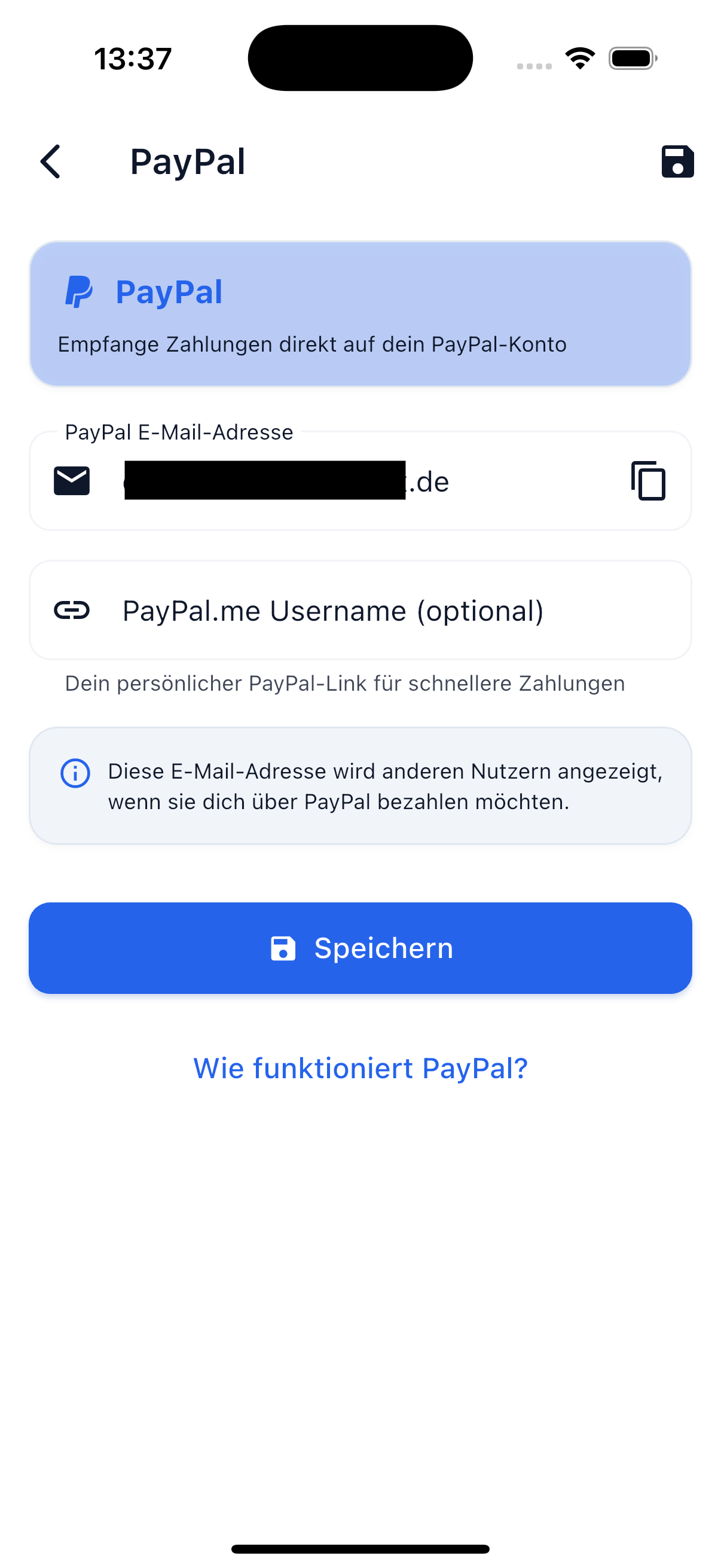 PayPal einrichten